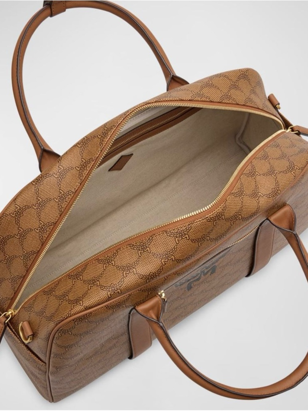 MCM Lauretos XL Ottmar Sports/Duffle/Weekender Bag in Cognac - Picture 6 of 16